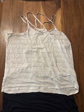 Nike Drifit Women's White Strappy Tank Top Sz L
